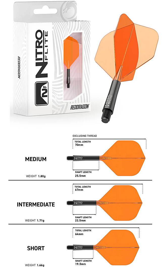 RED DRAGON Nitro Flite black/orange No2