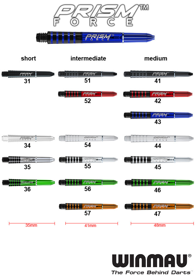 WINMAU Prism Force Shafts