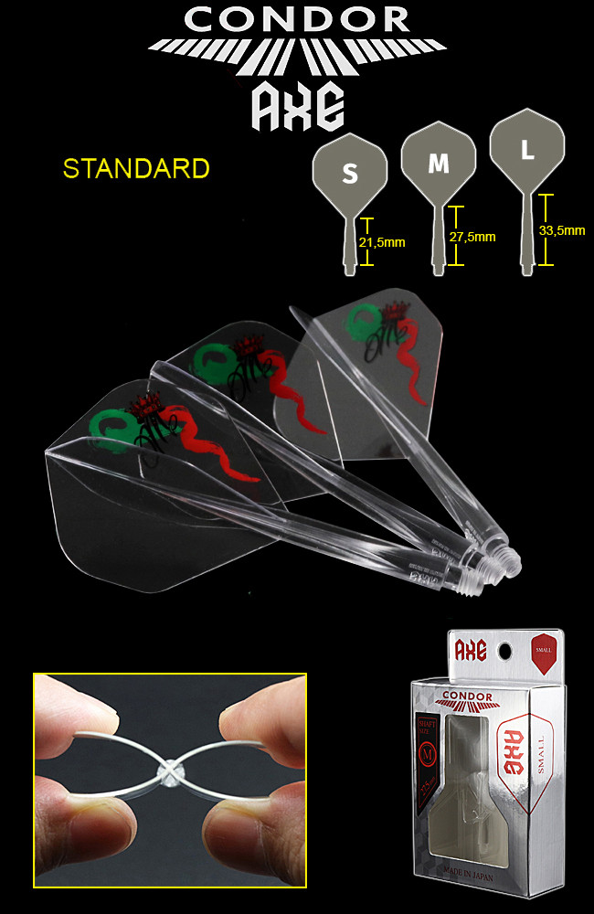 CONDOR AXE Flights Red Crown Clear Standard