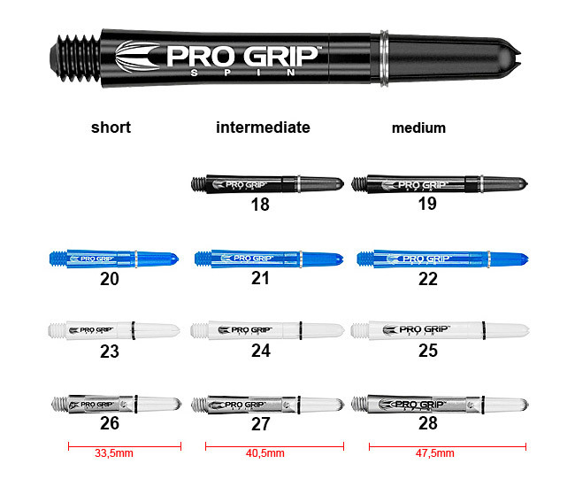 TARGET Pro Grip Spin Shafts 3er Set (9 Stück)