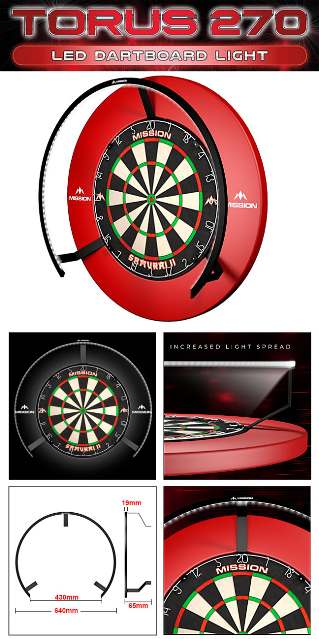 MISSION Torus 270 Dartboard Lightning System