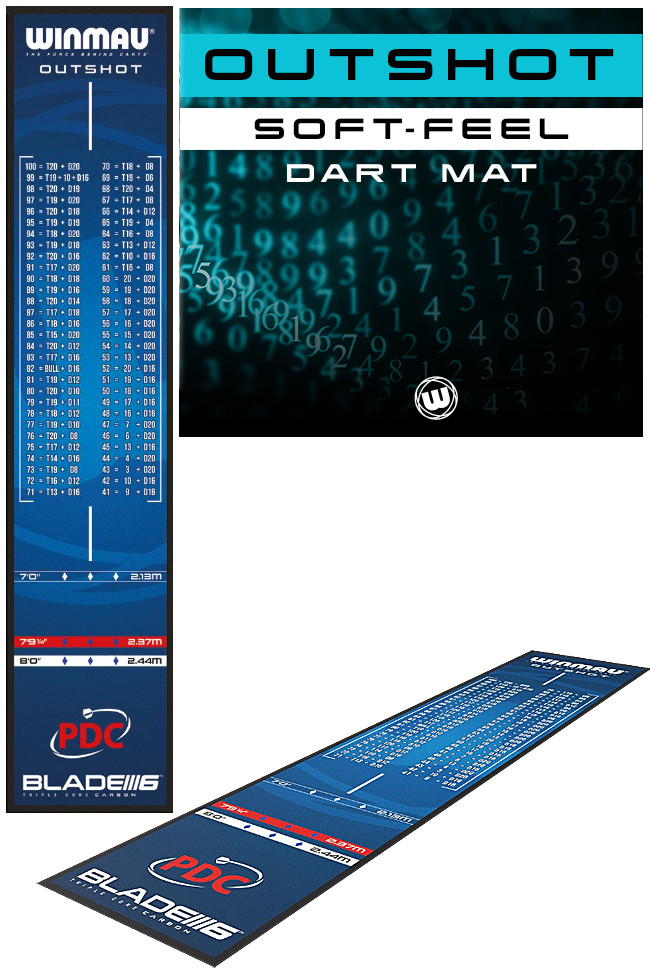 WINMAU Dartmatte Outshot blue