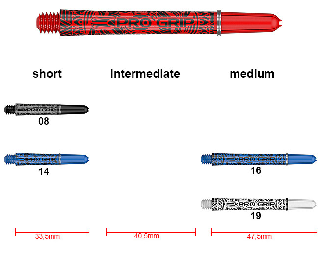TARGET Pro Grip Ink Shafts 3er Set (9 Stück)