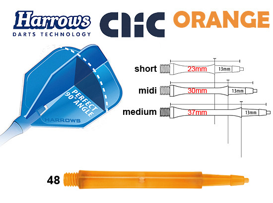 HARROWS Clic Shafts Standard orange