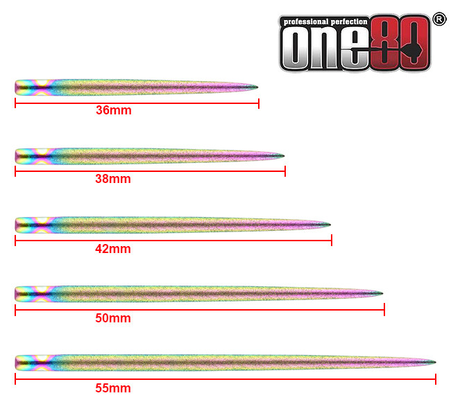 ONE80 Long Taper Points (Sand Coated) Rainbow