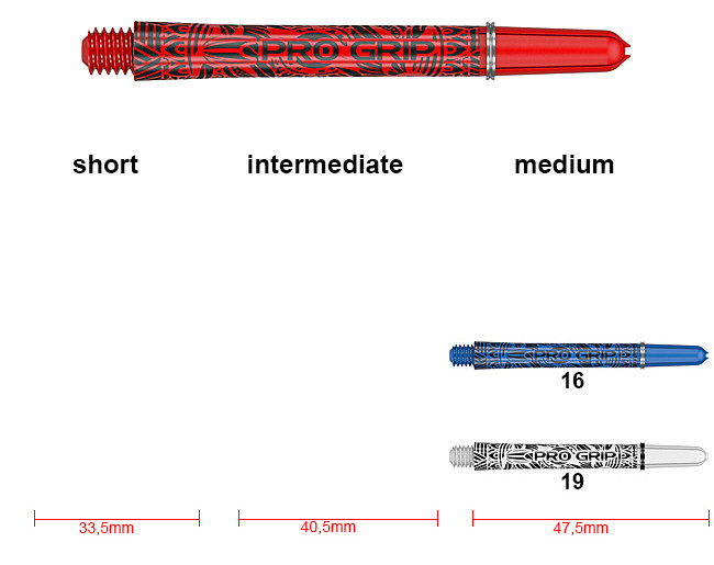 TARGET Pro Grip Ink Shafts 3er Set (9 Stück)