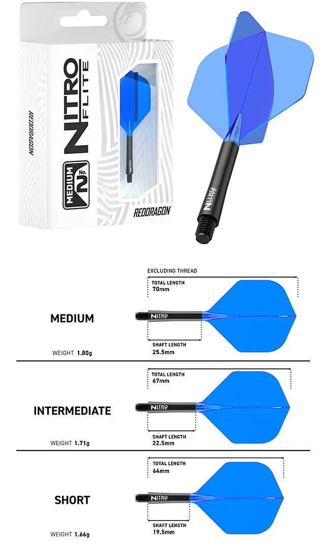 RED DRAGON Nitro Flite black/blue No2