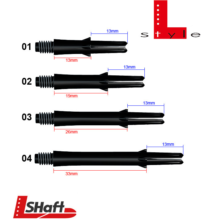 L-STYLE Shafts Locked Straight Black