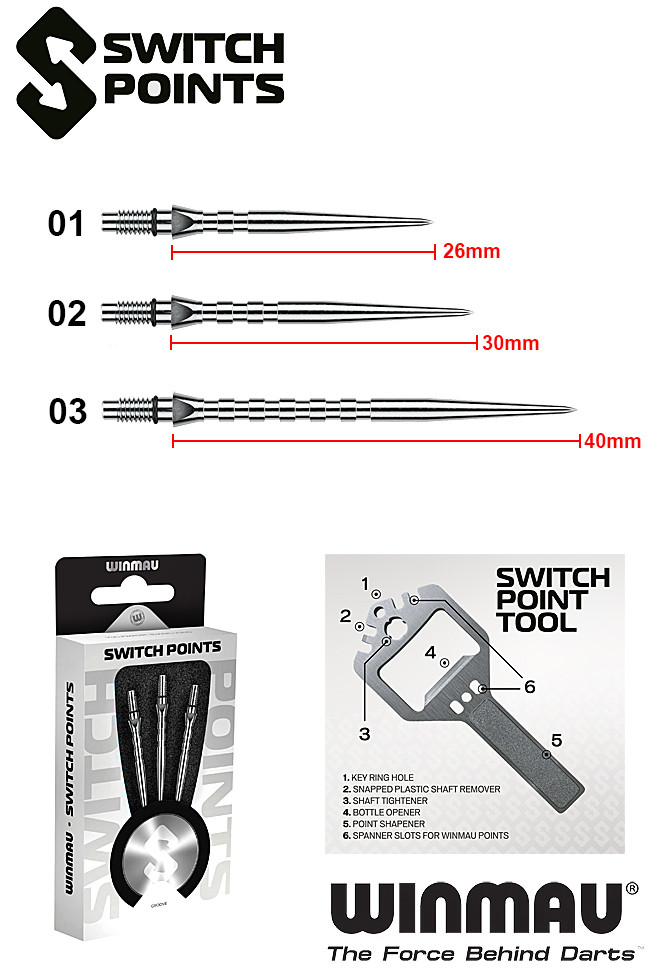 WINMAU Switch Points Groove Silver Effect