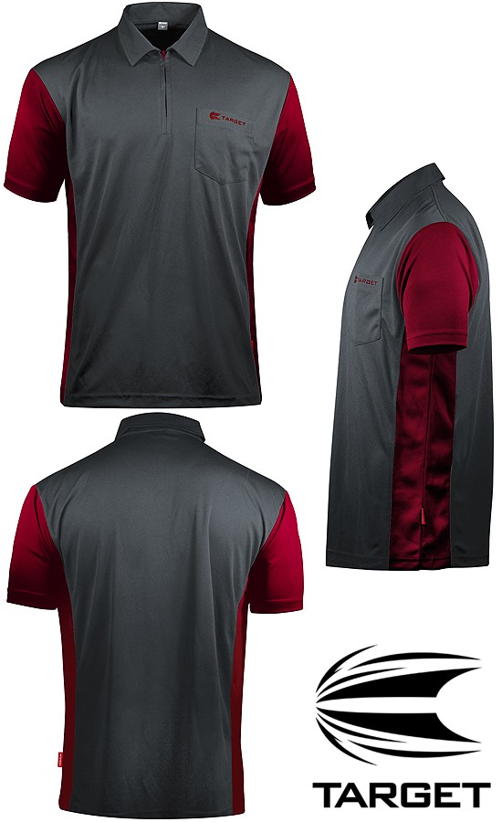 TARGET CP Hybrid 3 Shirt grey-ruby red