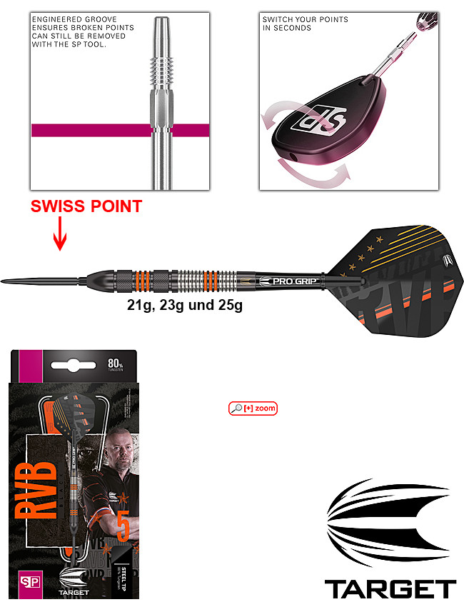 TARGET Raymond van Barneveld 80% Black SWISS POINT