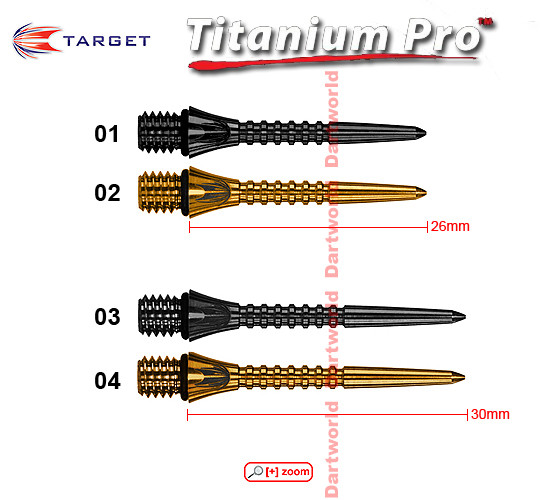 TARGET Titanium Conversion Grooved Points (black, gold)