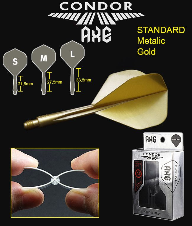 CONDOR AXE Flights Metallic Gold Standard