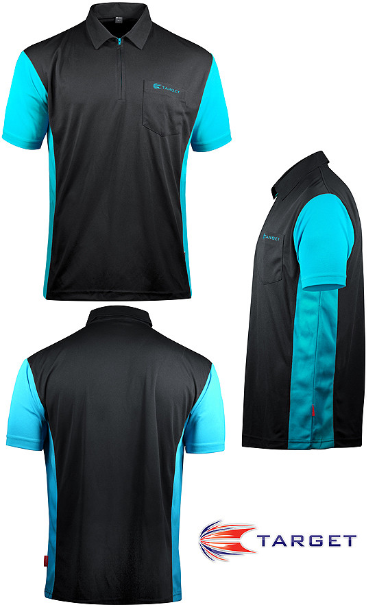 TARGET CP Hybrid 3 Shirt black / auqa blue