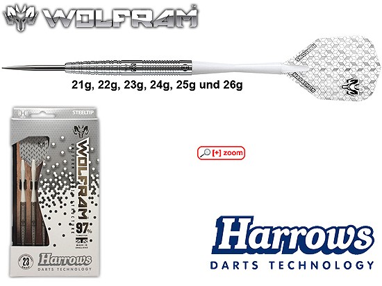 Harrows WOLFRAM タングステン97% ダーツ 3本セット 18g Harrows Darts
