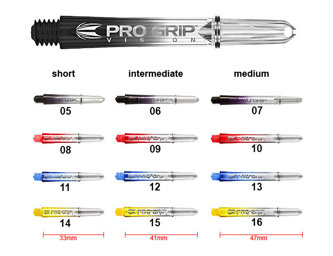 TARGET Pro Grip Vision Shafts 3er Set (9 Stück)