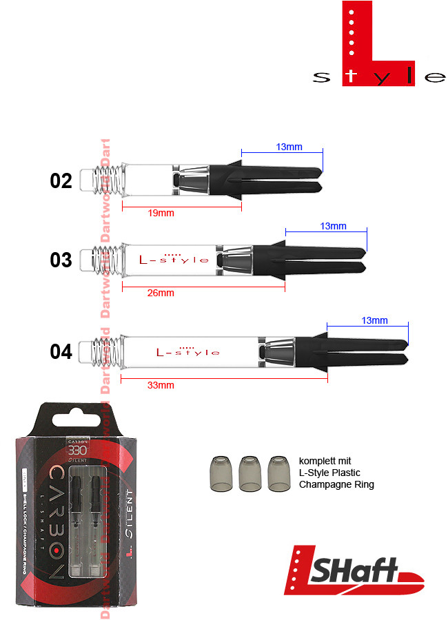 L-STYLE L-Shaft Carbon Silent Straight Clear (drehbares Top)