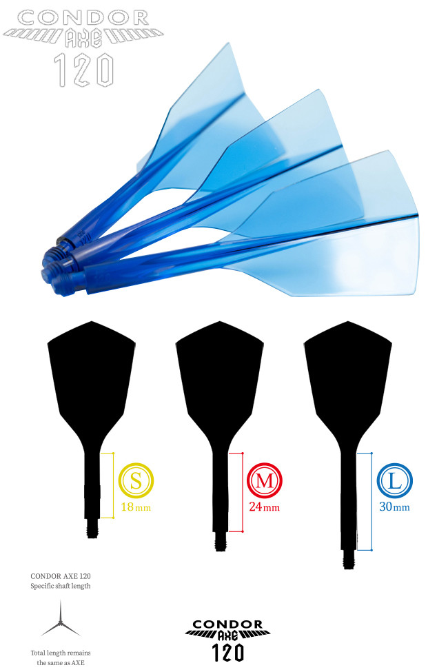CONDOR AXE 120 Narrow Clear Blue