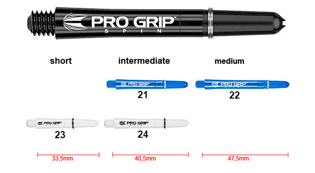 TARGET Pro Grip Spin Shafts 3er Set (9 Stück)