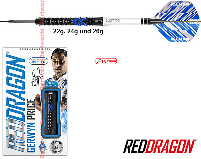 RED DRAGON Gerwyn Price Blue Ice SE 90%