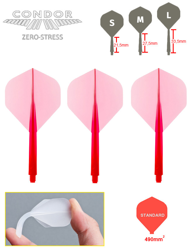 CONDOR Zero Stress Flights Clear Red Standard