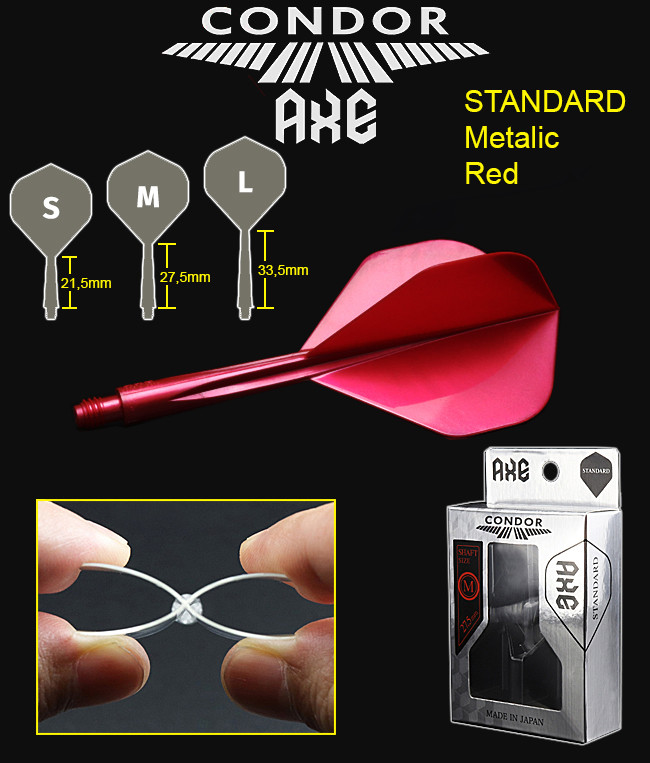 CONDOR AXE Flights Metallic Red Standard