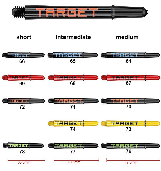 TARGET Pro Grip Tag Shafts 3er Set (9 Stück)